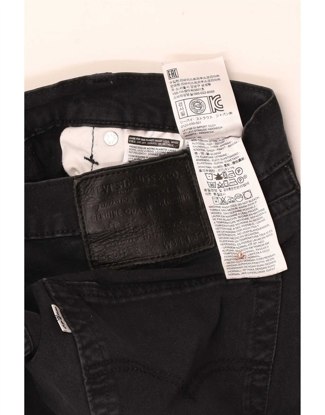 Blugi Levi's 511 Slim pentru bărbați W34 L34 bumbac negru