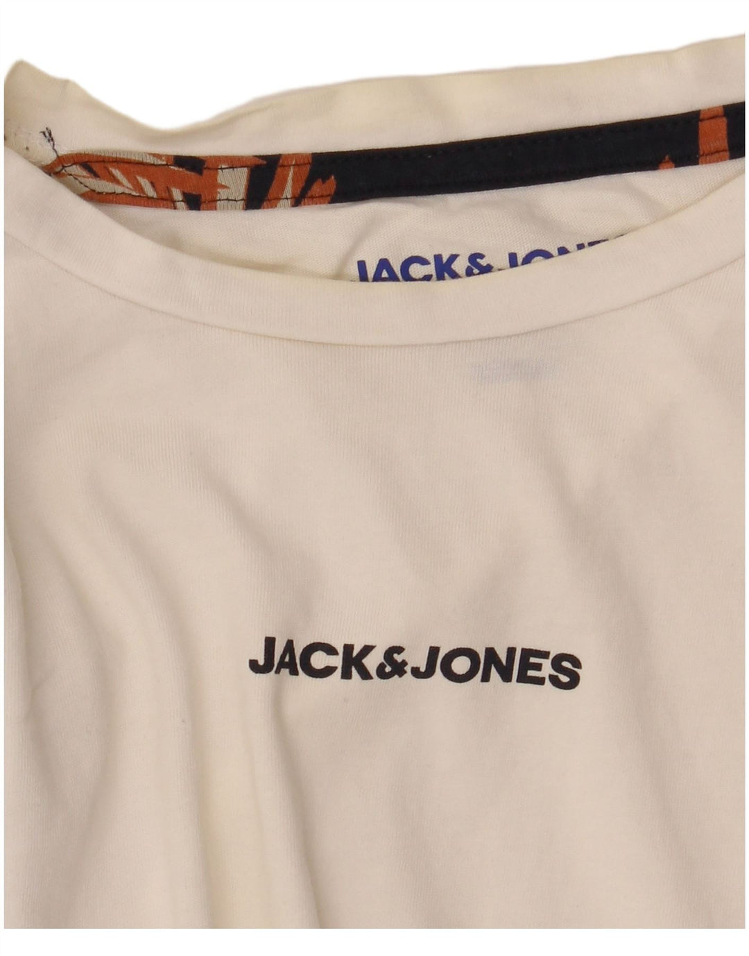 Tricou cu grafic Jack & Jones pentru bărbați, cu croiala obișnuită, Top Mediu, Alb, Floral