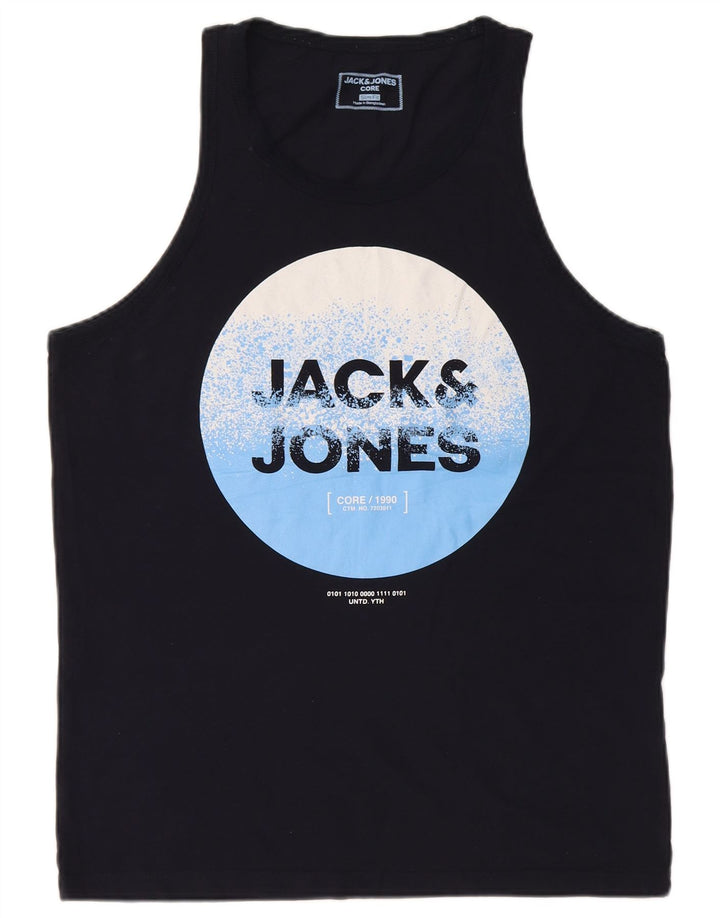 Vestă cu grafică Jack & Jones pentru bărbați, mare, bleumarin