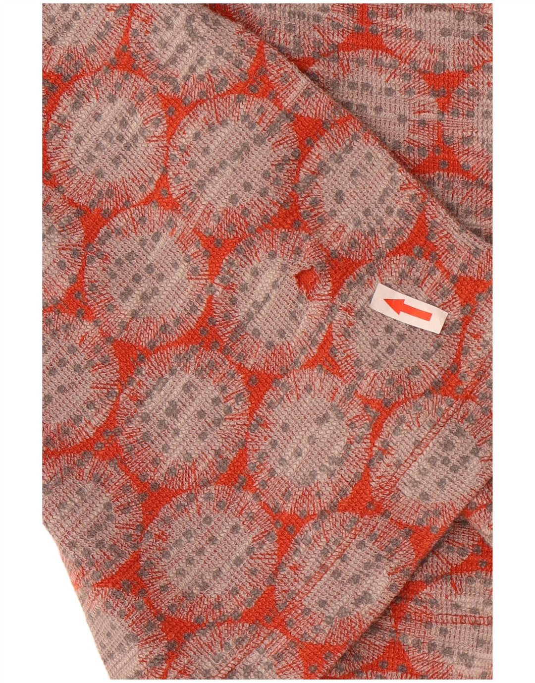 White Stuff Crop Top pentru femei cu mânecă lungă UK 12 Medium Red Geometric
