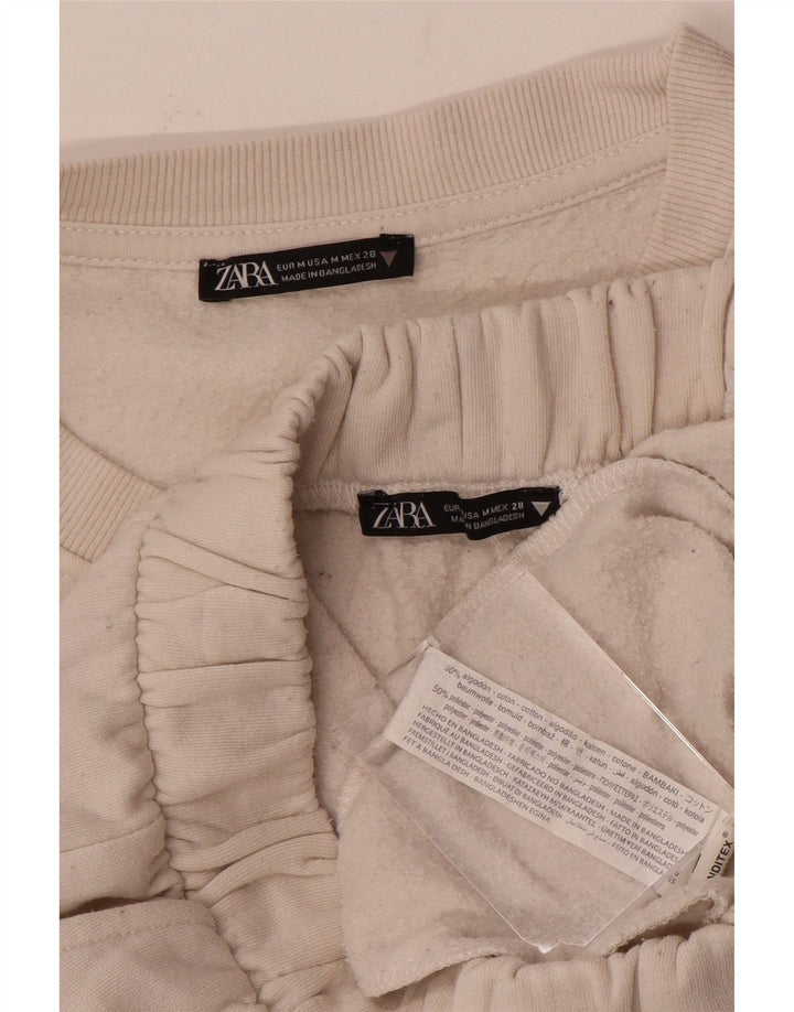 Trening complet pentru femei Zara UK 14 Medium White Bumbac