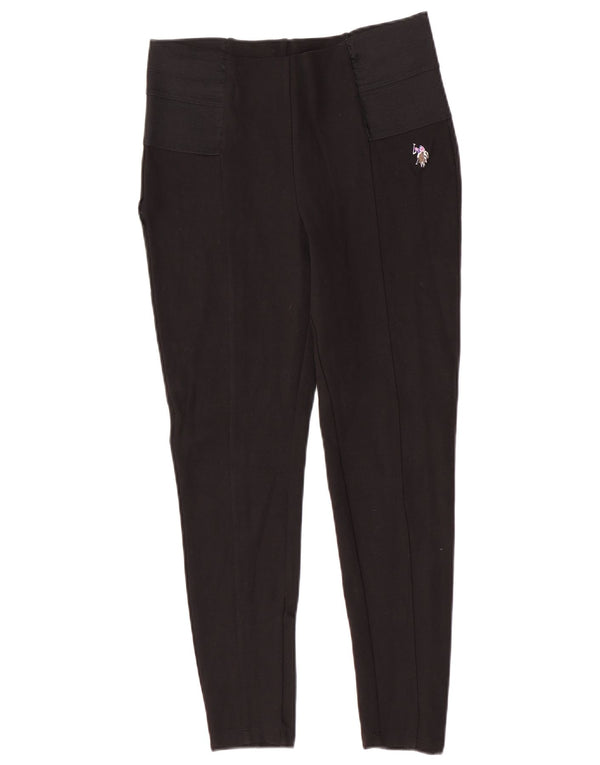 U.S. Polo Assn. Leggings pentru damă UK 14, mare, neagră, viscoză