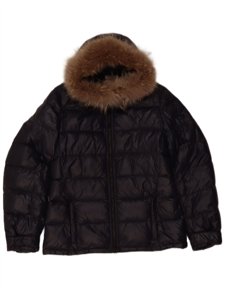 Jachetă căptușită cu glugă pentru femei Ellesse UK 14, mare, negru, nailon