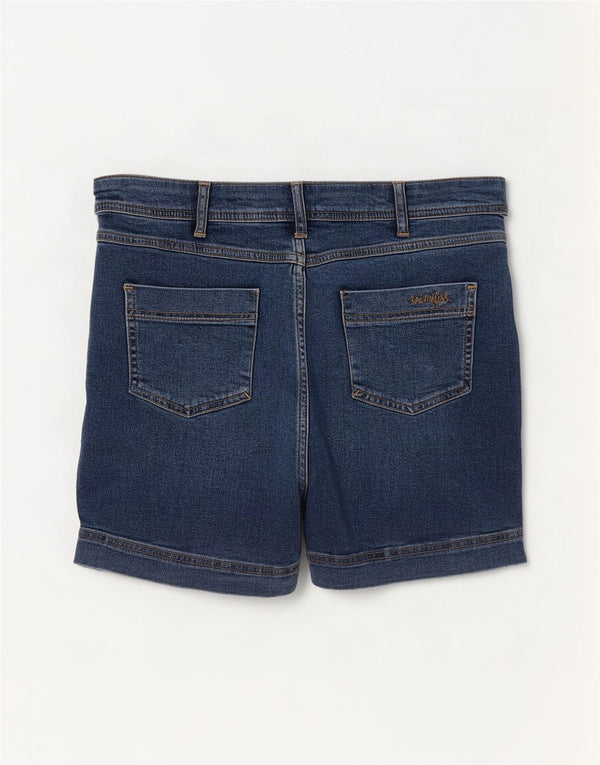 Pantaloni scurți din denim pentru femei Weird Fish UK 14 Large W34 Blue Cotton