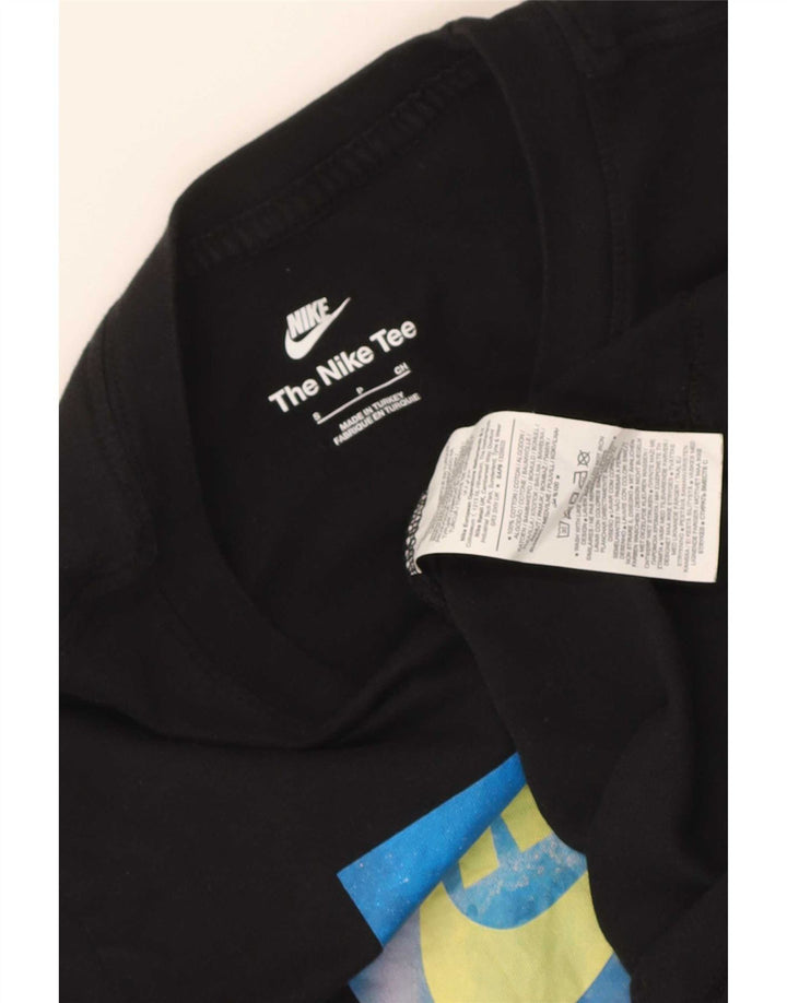 Tricou grafic Nike pentru bărbați Top mic, negru, bumbac