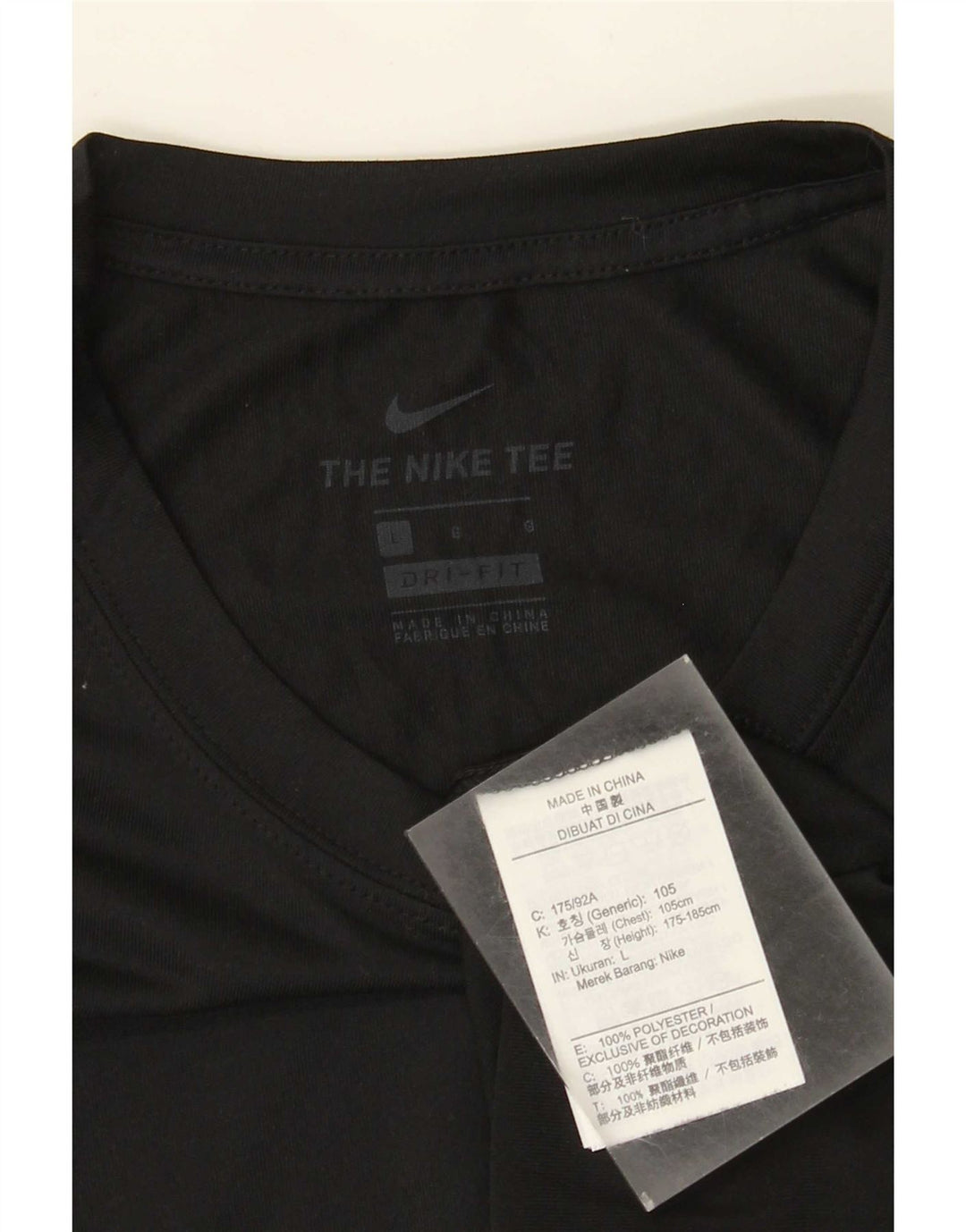 Nike pentru bărbați Dri Fit Top cu mânecă lungă, mare, negru, poliester