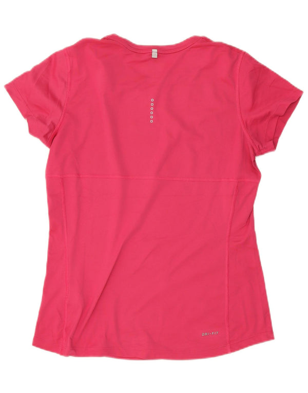 Tricou pentru alergare Nike Dri Fit pentru femei Top UK 14 Poliester roz mediu