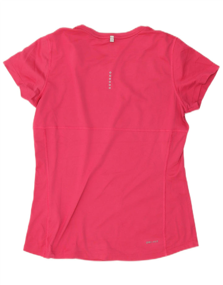 Tricou pentru alergare Nike Dri Fit pentru femei Top UK 14 Poliester roz mediu