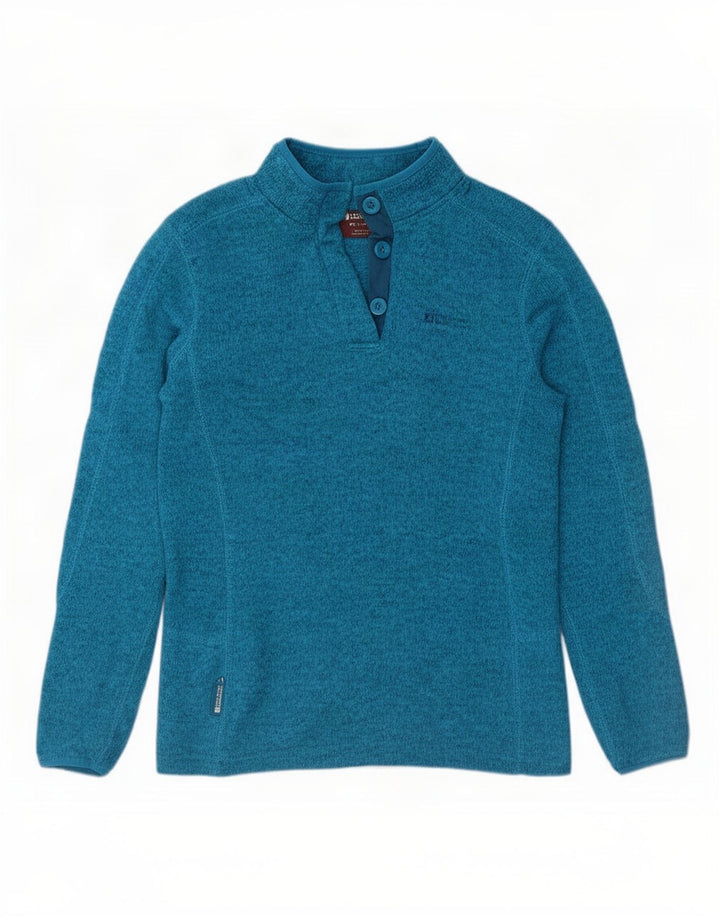 Hanorac pentru damă Mountain Warehouse, cu gât cu nasturi, pulover UK 12, albastru mediu