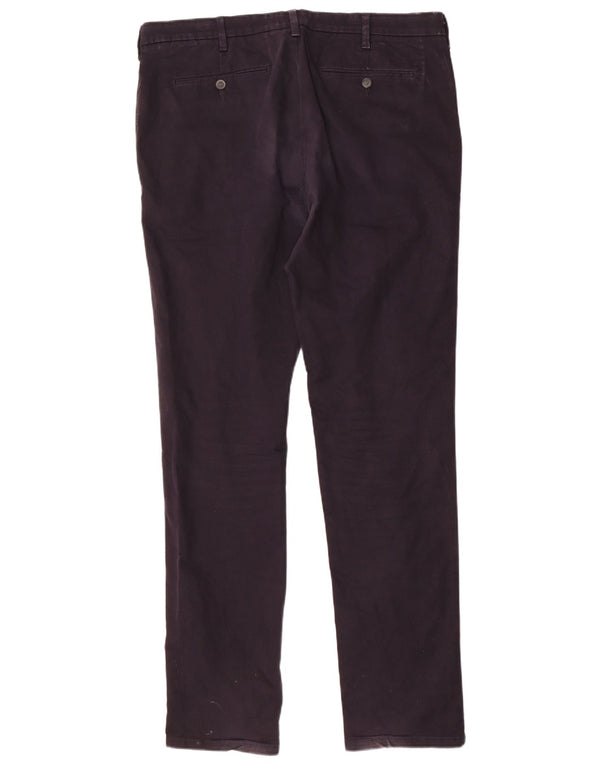 Marks & Spencer Mens Slim Chino Trousers W38 L35 Navy Blue Cotton