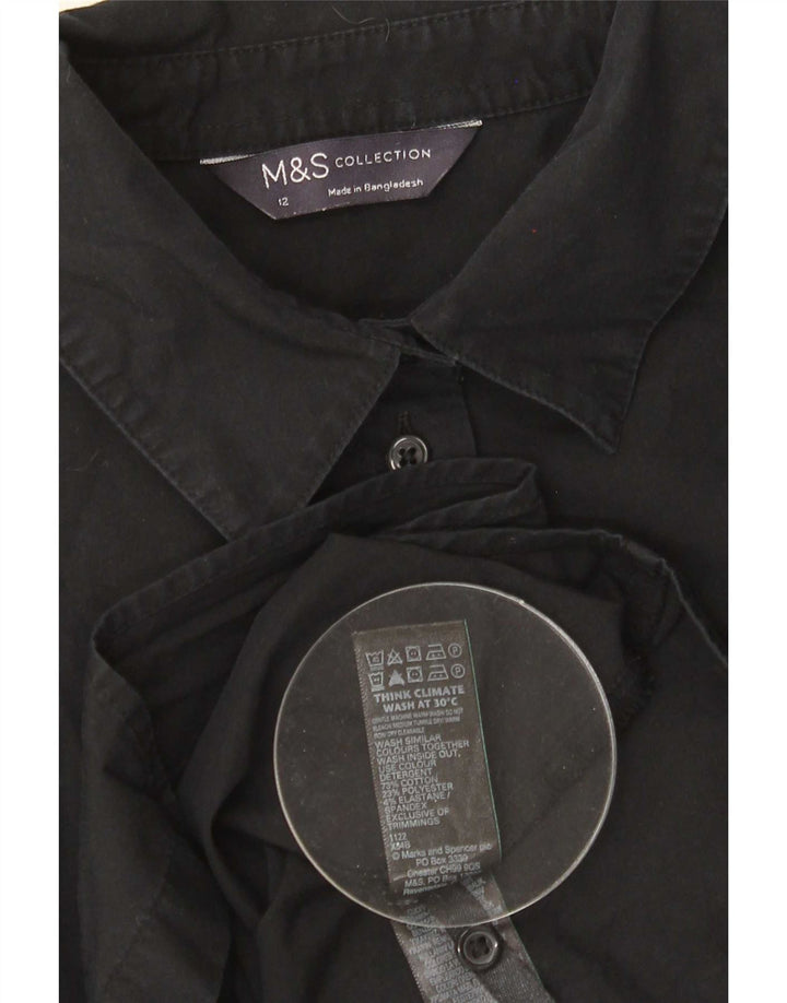 Camasă pentru femei Marks & Spencer UK 12 Medium Black Bumbac