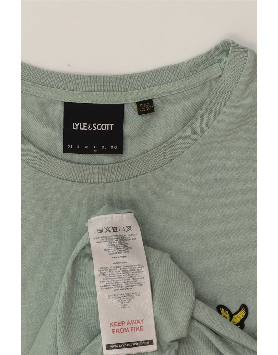 Tricou pentru bărbați Lyle & Scott Top mare din bumbac verde