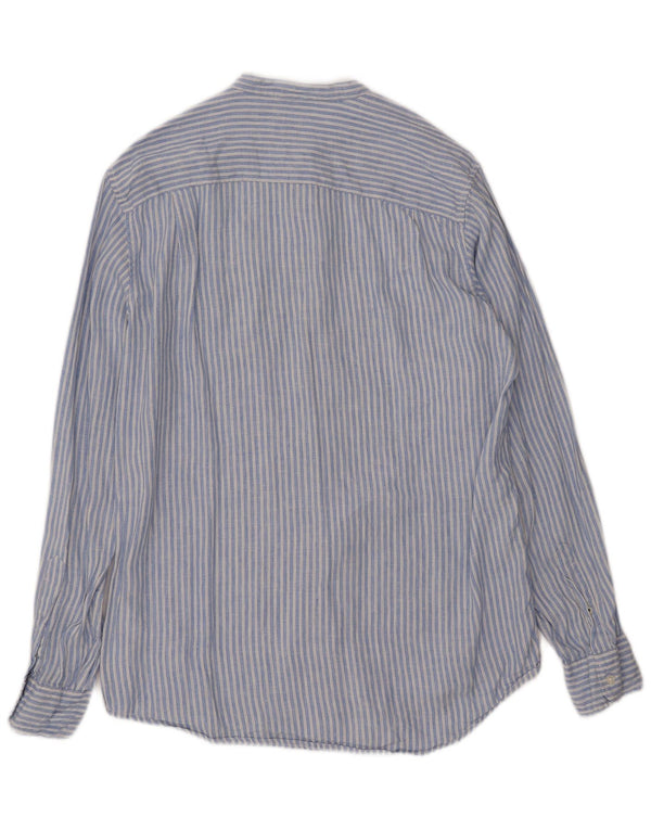 Cămașă obișnuită pentru femei PEPE Jeans UK 10 Small Blue Striped Linen