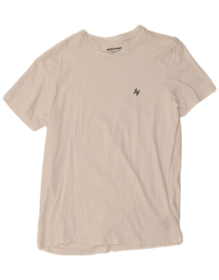 Tricou Jack & Jones pentru bărbați Top mare din bumbac alb