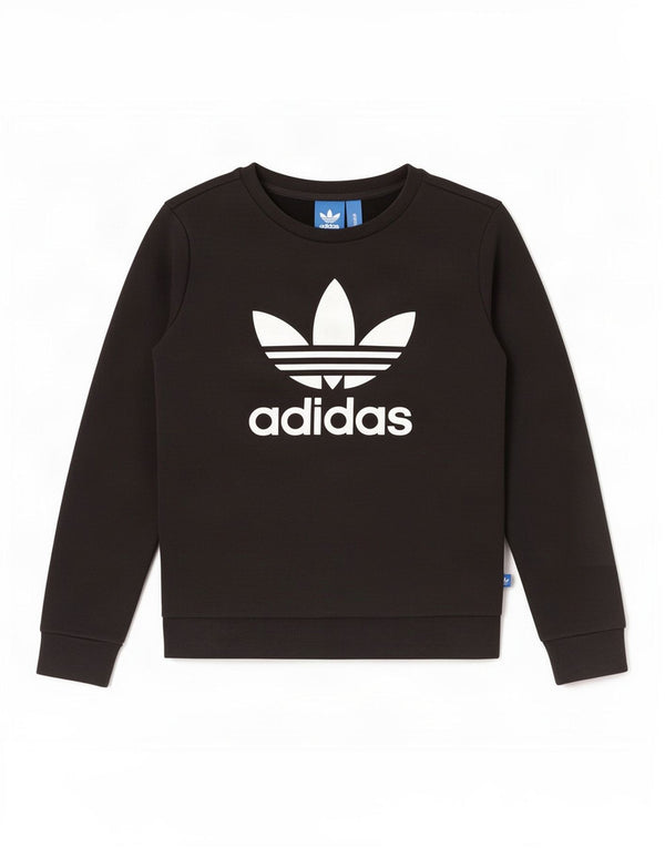 Pulover supradimensionat cu grafic pentru femei Adidas UK 6 XS bumbac negru