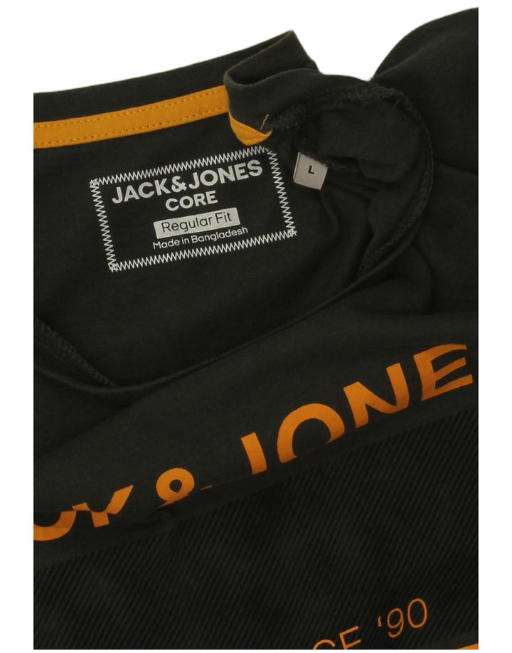 Tricou cu grafic Jack & Jones pentru bărbați, cu croială obișnuită Top mare, verde