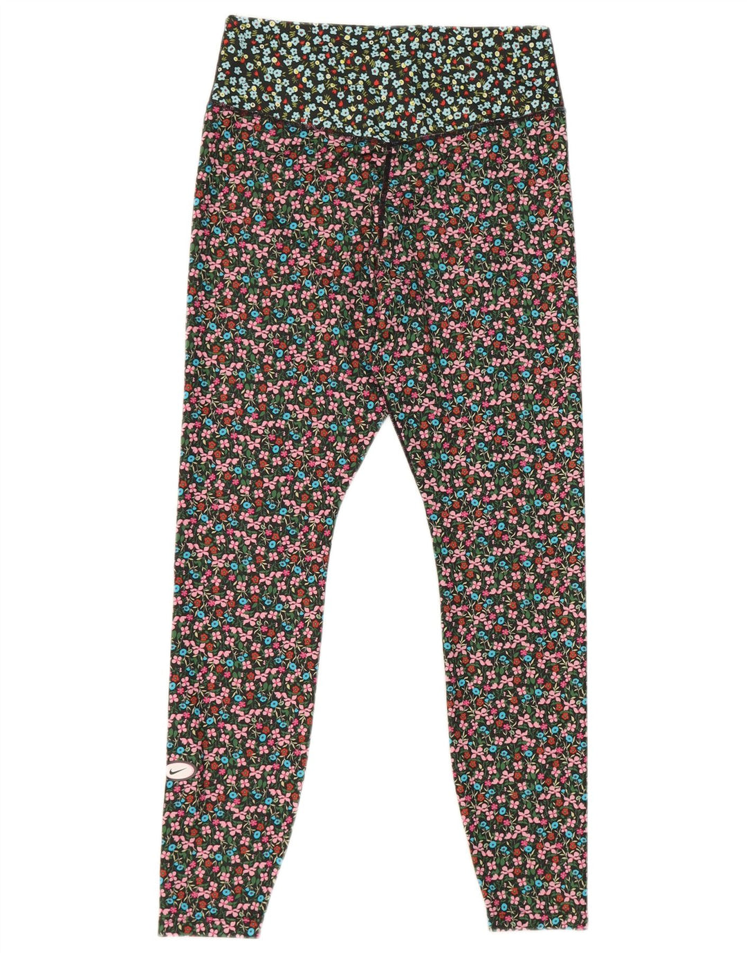 Leggings Nike Womens Dri Fit UK 14 Medium Multicolor Floral Poliester