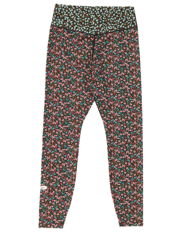 Leggings Nike Womens Dri Fit UK 14 Medium Multicolor Floral Poliester