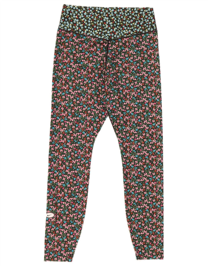Leggings Nike Womens Dri Fit UK 14 Medium Multicolor Floral Poliester