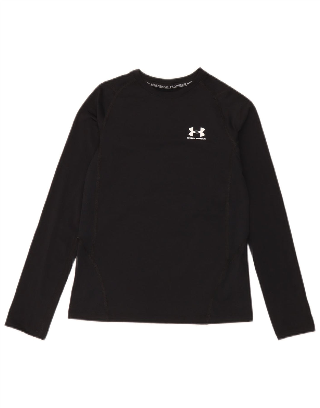 Under Armour Boys Heat Gear Top cu mânecă lungă 9-10 ani mediu negru