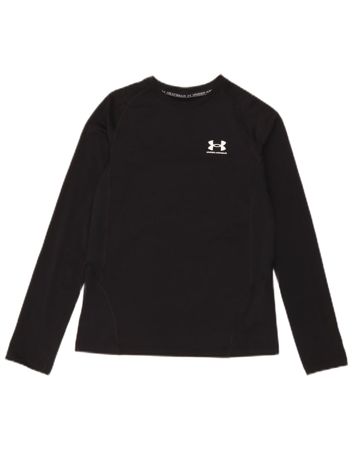Under Armour Boys Heat Gear Top cu mânecă lungă 9-10 ani mediu negru