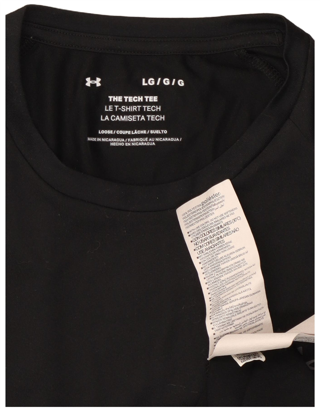 Tricou Under Armour pentru bărbați Top mare din poliester negru