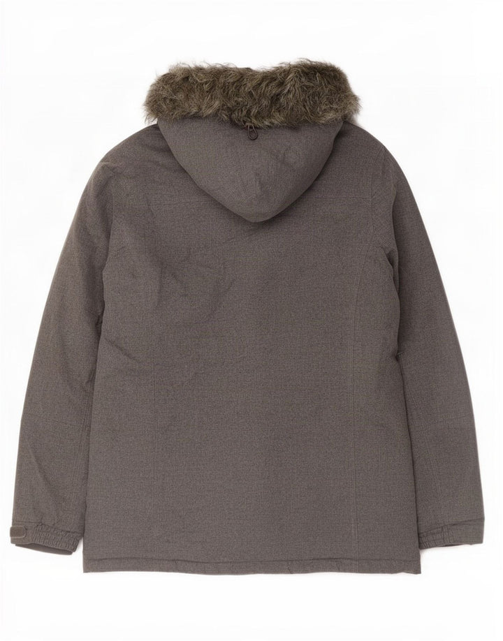 Jachetă parka cu glugă pentru femei Mountain Warehouse UK 12 Poliester gri mediu
