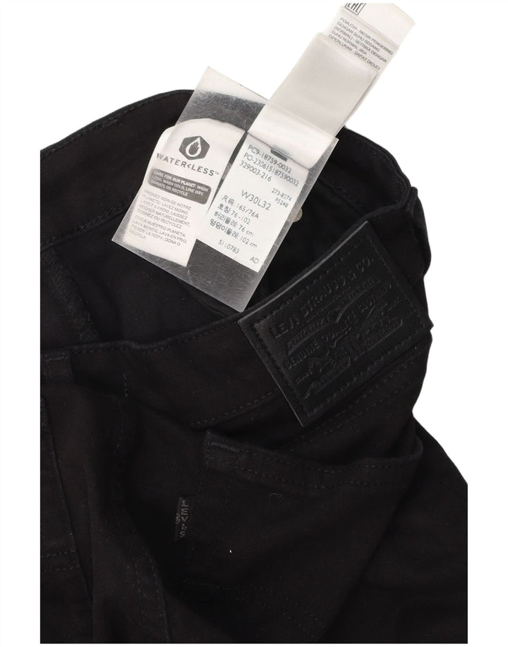 Blugi bootcut cu talie mare LEVI'S 725 pentru femei L30 L32 bumbac negru