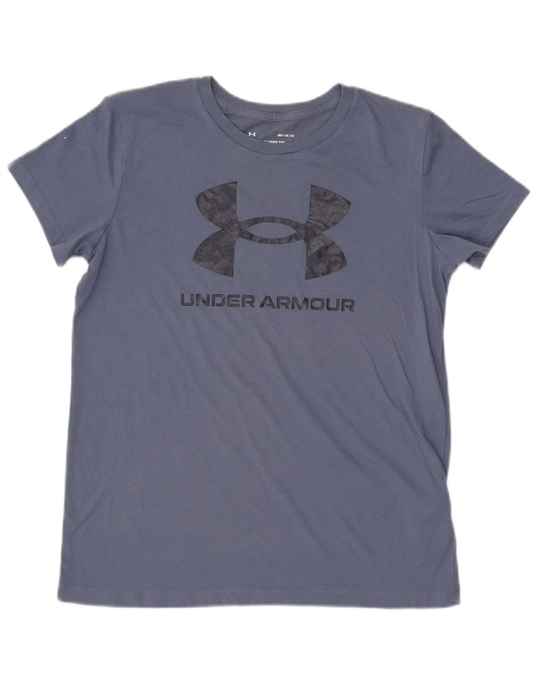 Tricou grafic pentru bărbați Under Armour Top din bumbac albastru mediu