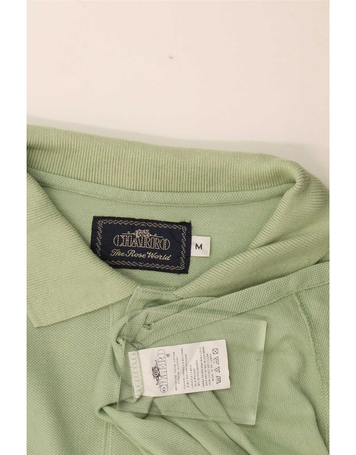 Tricou polo pentru bărbați Charro cu mânecă lungă, bumbac verde mediu