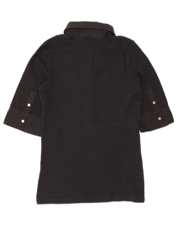 Tricou polo pentru femei Gant UK 8 mic, negru, bumbac