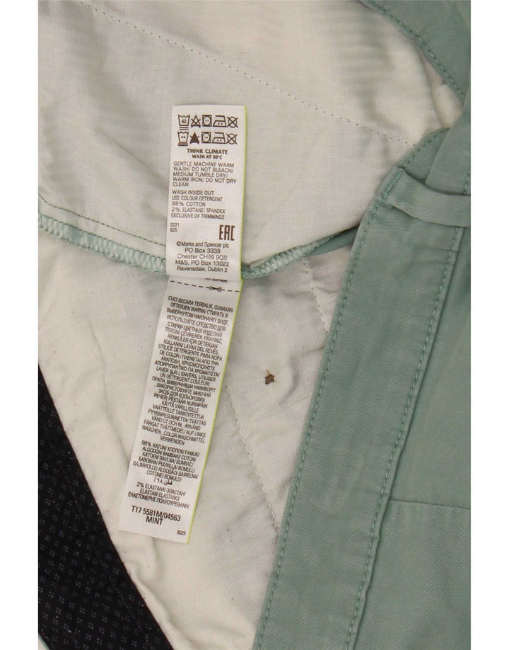 Pantaloni scurți chino pentru bărbați Marks & Spencer W34, bumbac verde mare