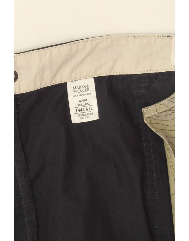 Pantaloni scurți cargo pentru bărbați Marks & Spencer W42 2XL bumbac bleumarin