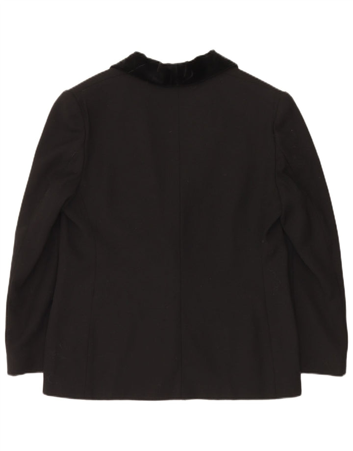 Sacou blazer pentru femei Luisa Spagnoli 1 buton IT 50 Acetat mare negru