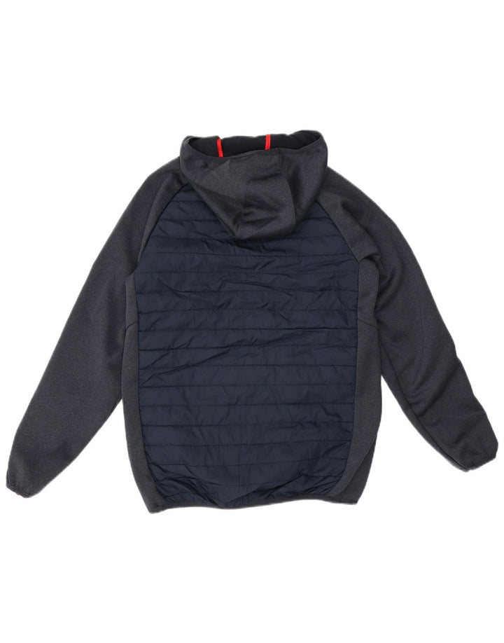 Jack & Jones Jachetă Bomber cu glugă pentru băieți 9-10 ani, albastru bleumarin, color block