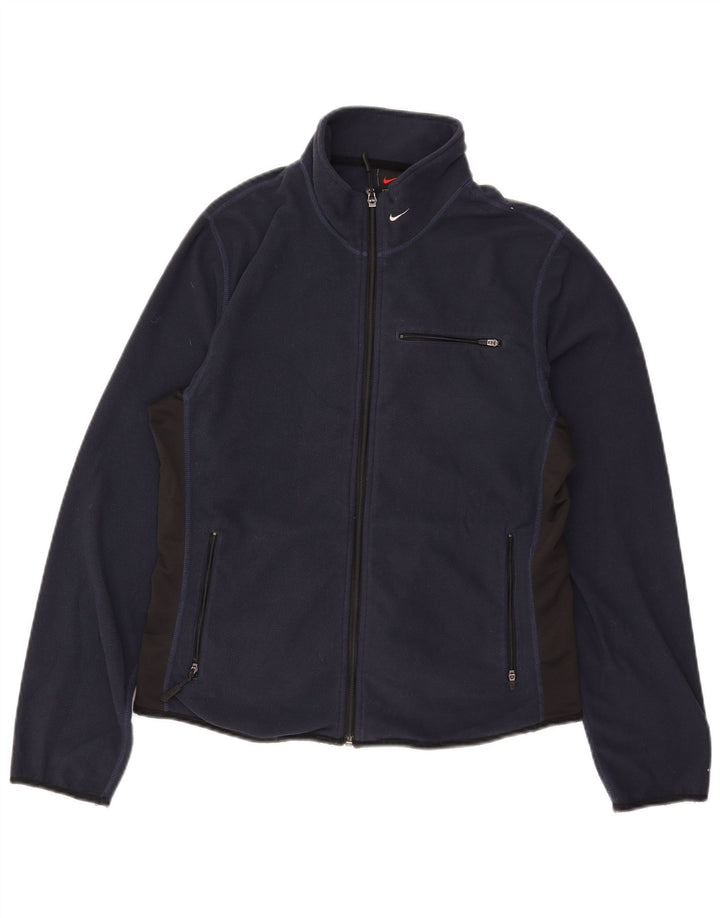 Jachetă fleece pentru femei Nike US 12/14, mare, albastru bleumarin, poliester