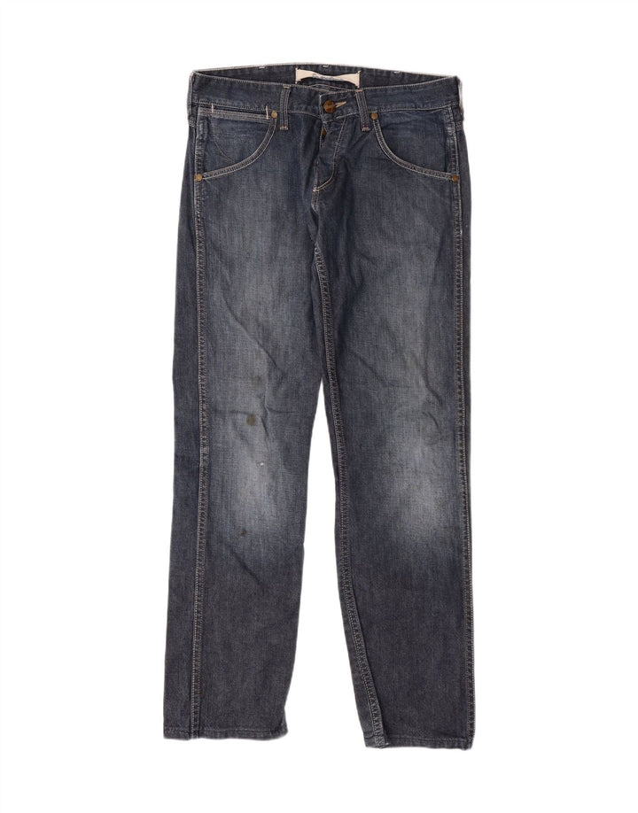 WRANGLER Womens Crank Straight Jeans W33 L31 Blue Cotton