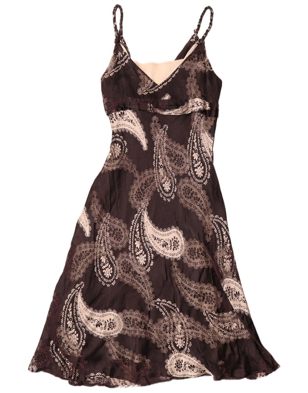 Rochie Maxi fără mâneci pentru femei Phase Eight UK 18 XL Gri Paisley Viscose