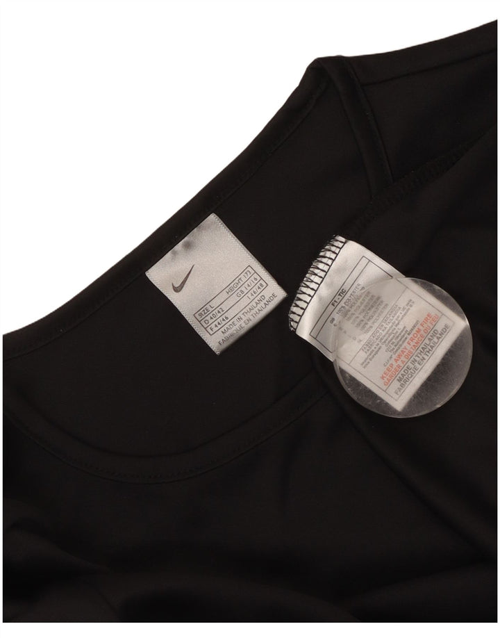 Nike Dri Fit Top cu mânecă lungă pentru femei Marea Britanie 14/16 Poliester negru mare