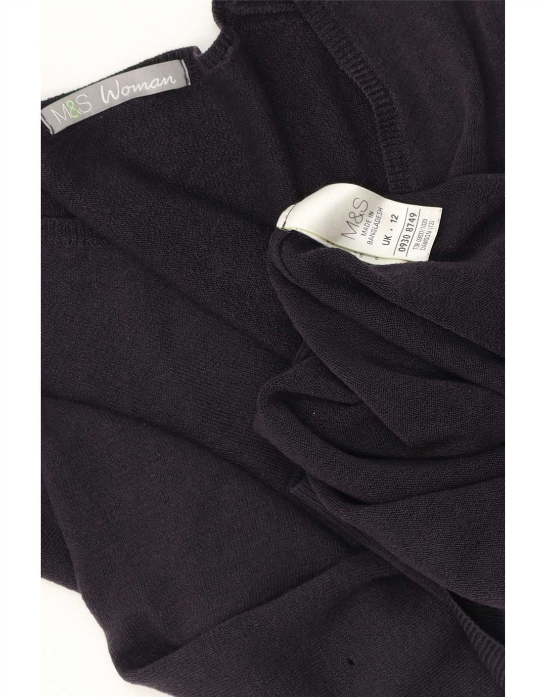Pulover pentru femei Marks & Spencer cu decolteu în V UK 12 Medium Bleumarin Acrilic