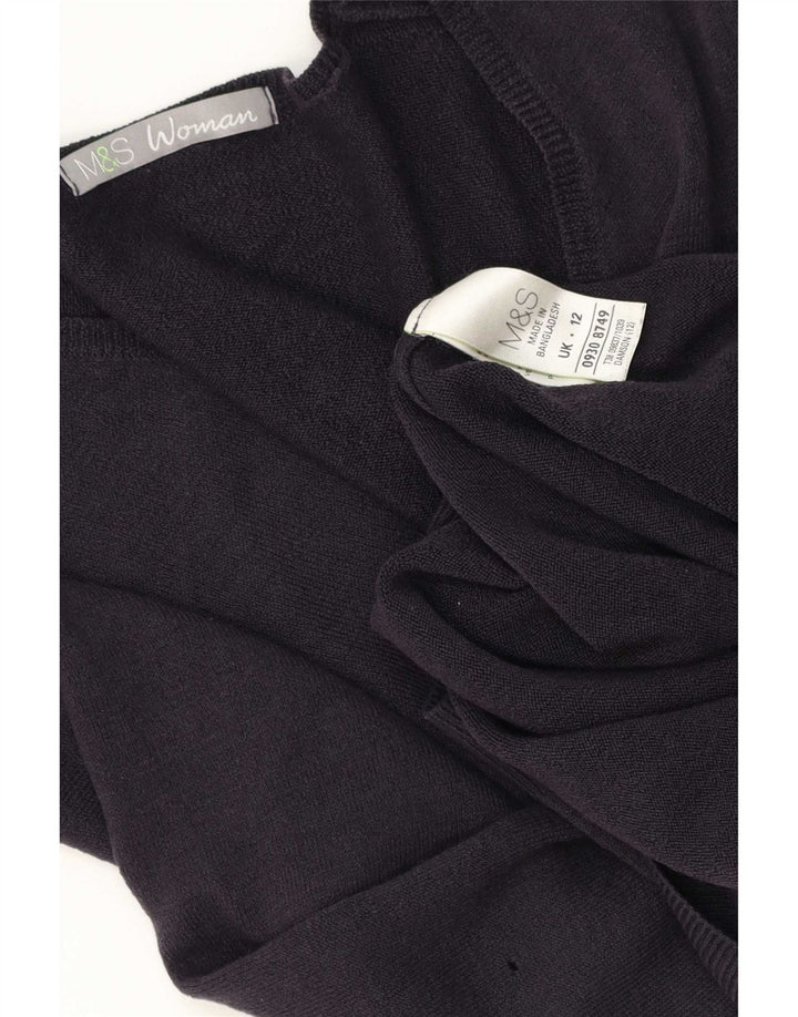 Pulover pentru femei Marks & Spencer cu decolteu în V UK 12 Medium Bleumarin Acrilic