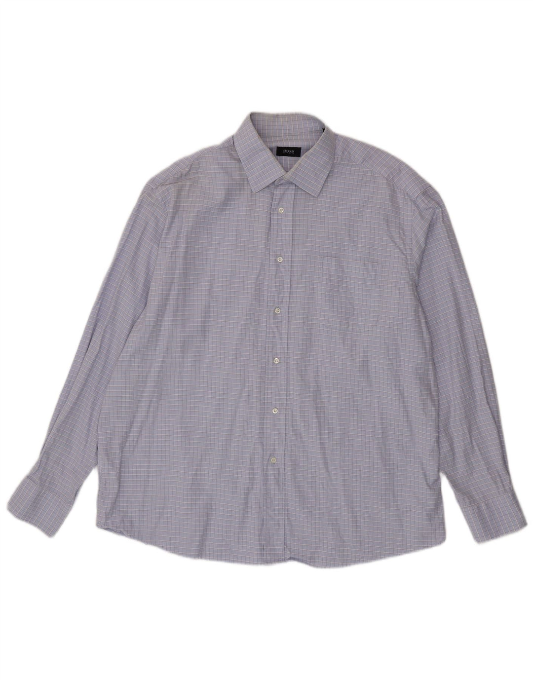 Cămașă pentru bărbați HUGO BOSS Mărimea 45 17 1/2 XL Bumbac cu check violet