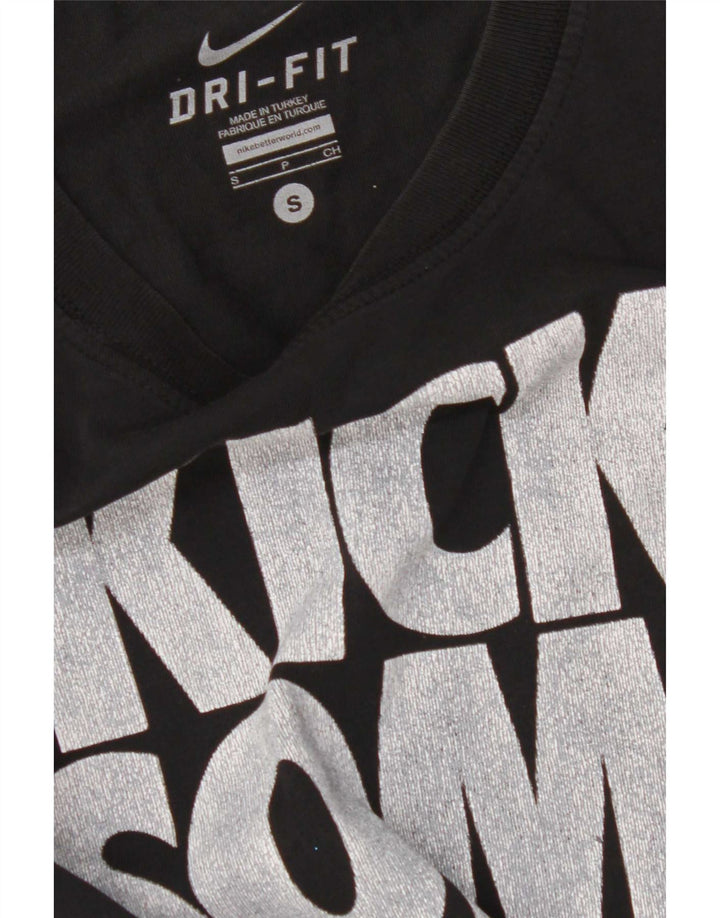 Tricou grafic Nike Dri Fit pentru bărbați Top mic negru