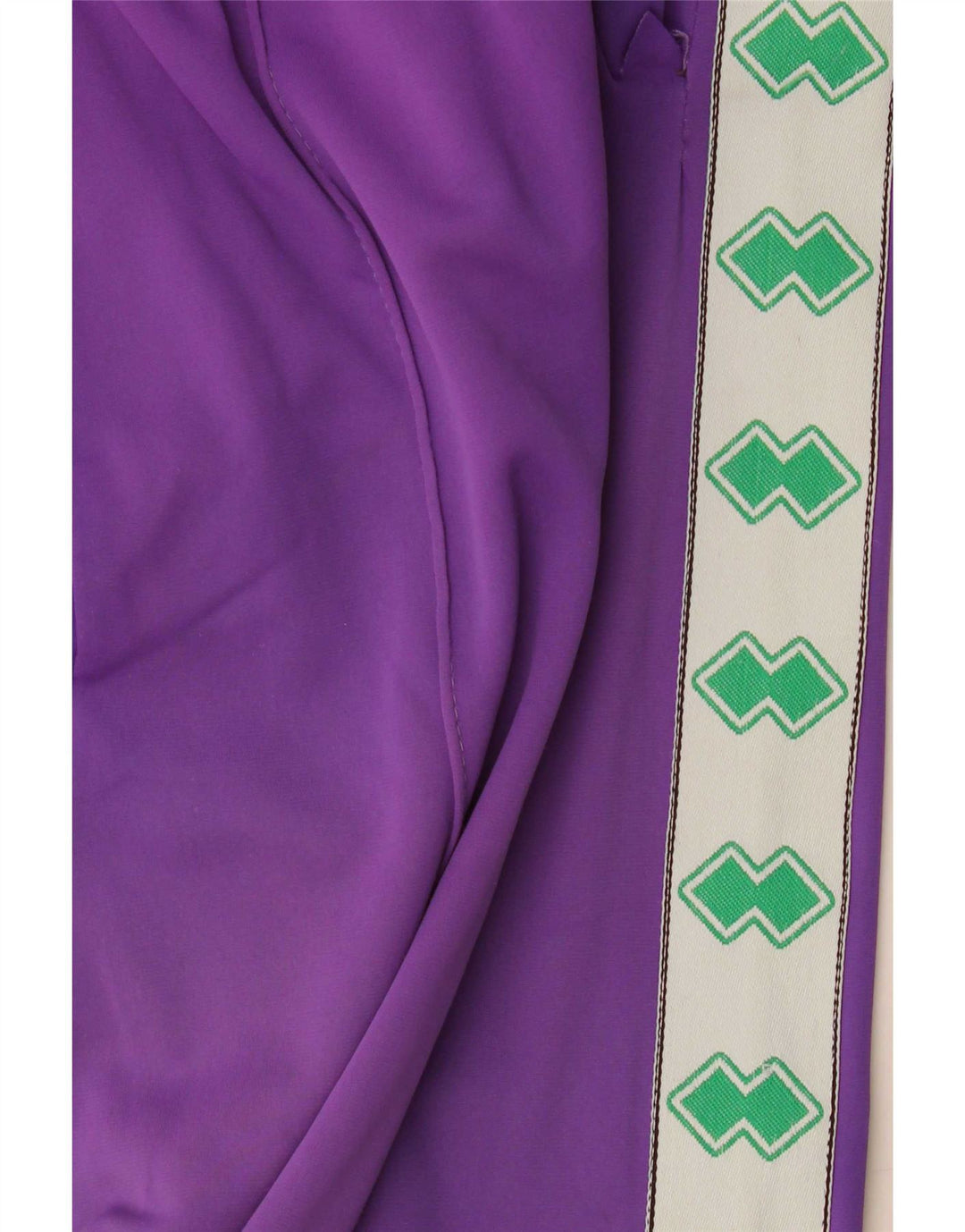 Pantaloni de trening vintage pentru bărbați cu grafică, mov mediu, bloc de culoare