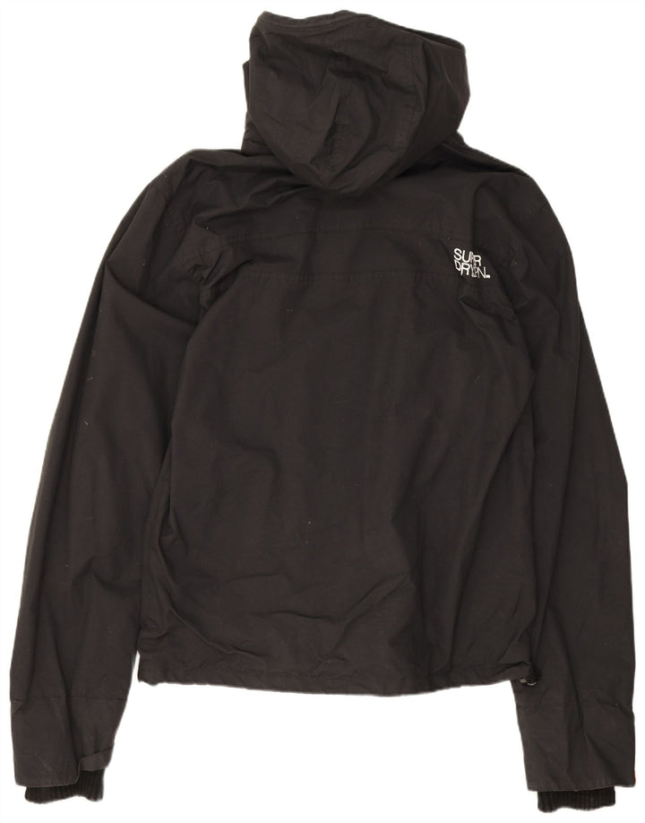 Superdry Jachetă de ploaie cu glugă pentru bărbați UK 38 Medium Black Nylon