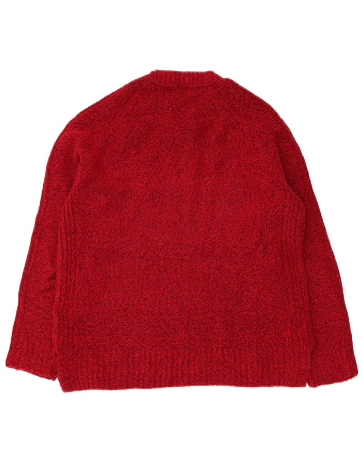 Marks & Spencer Pulover supradimensionat pentru femei cu decolteu rotund UK 10 Small Red