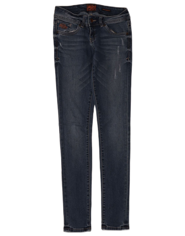 Blugi skinny pentru femei Superdry W27 L32 bumbac albastru