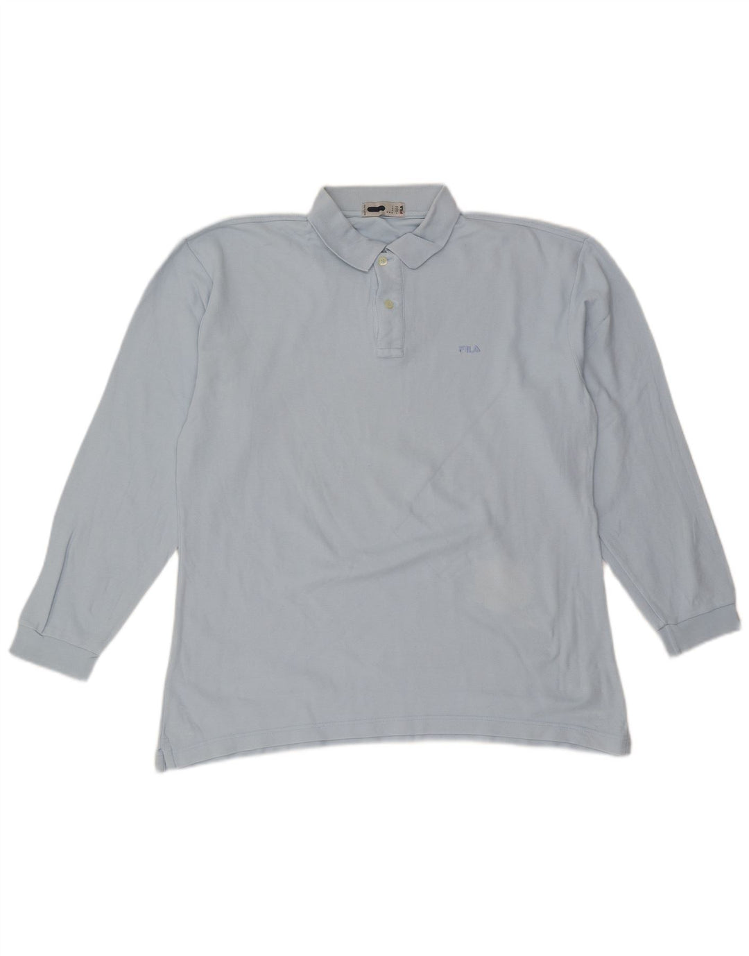 Tricou polo pentru bărbați FILA cu mânecă lungă, mare, albastru