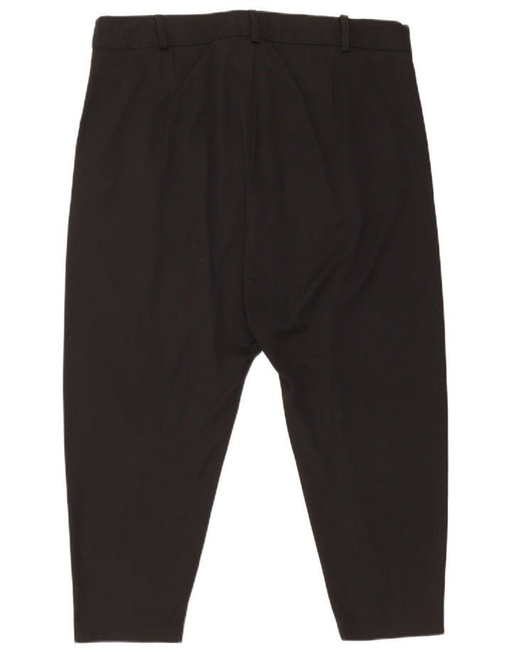 Pantaloni Capri pentru femei Zara, cu crotch, XL W36 L19, poliester negru