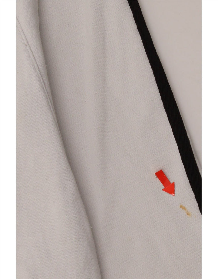 Pulover Adidas pentru bărbați Graphic Zip, bumbac alb mediu
